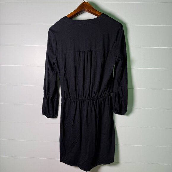 Lilly Pulitzer Black Beckett Dress Pima Cotton Size Large Neutral Minimalist - Picture 4 of 9